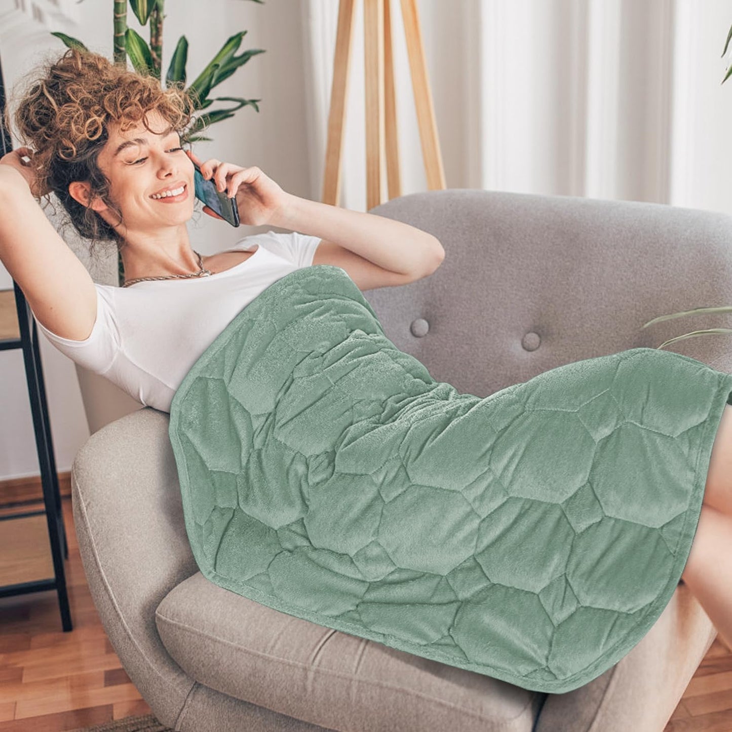 Topblan Weighted Lap Blanket | Sage Green