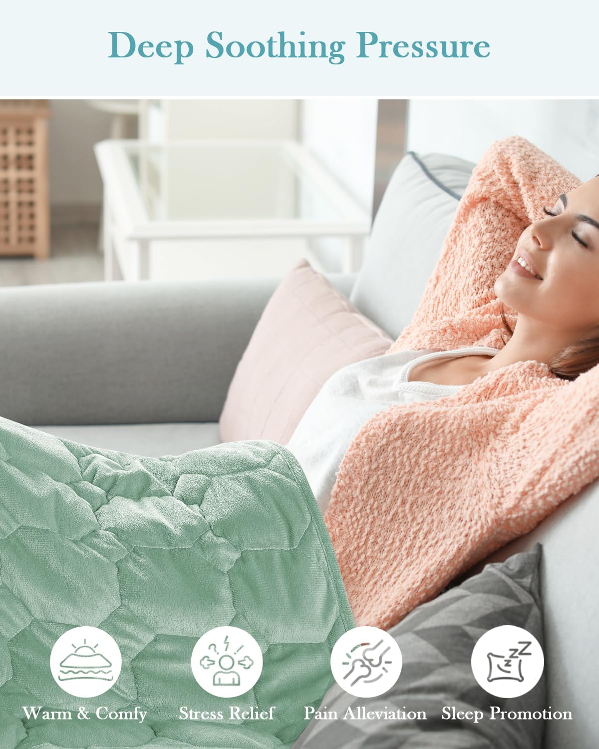 Topblan Weighted Lap Blanket | Sage Green