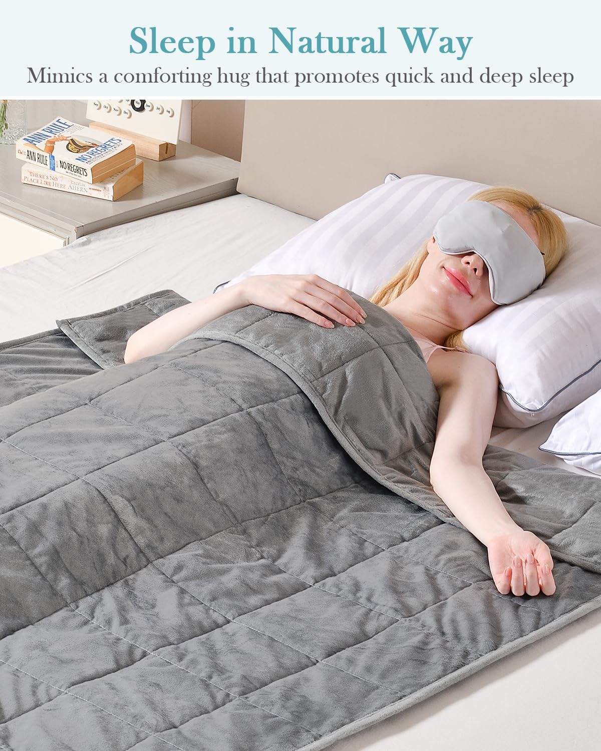 Topblan Weighted Blanket Twin Size 15lbs, 48 x 72 inches
