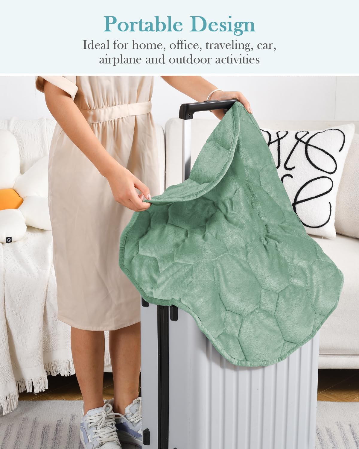 Topblan Weighted Lap Blanket | Sage Green
