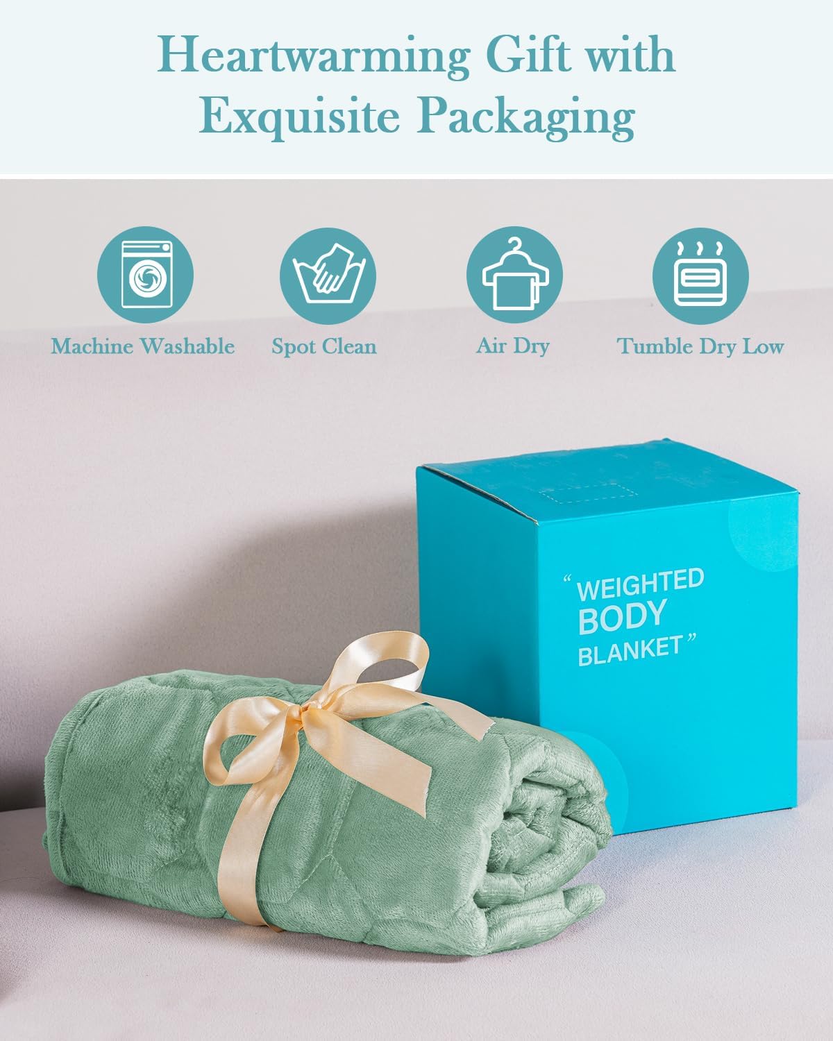 Topblan Weighted Lap Blanket | Sage Green