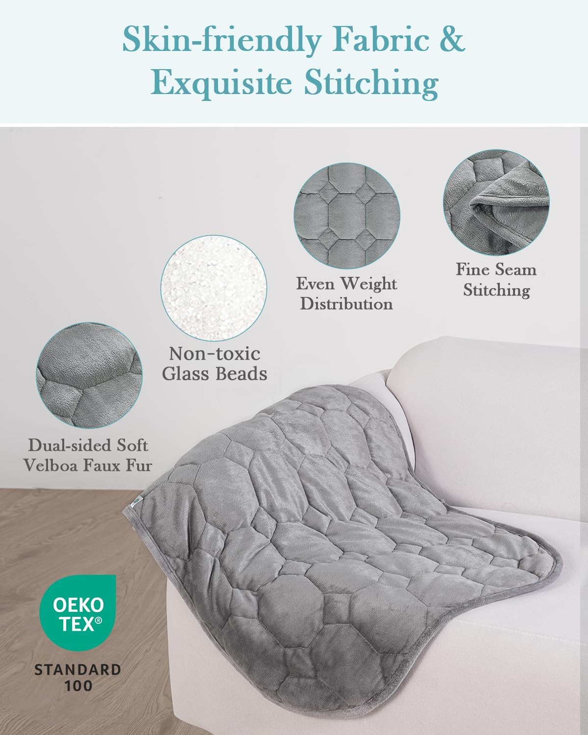 Topblan Weighted Lap Blanket | Grey