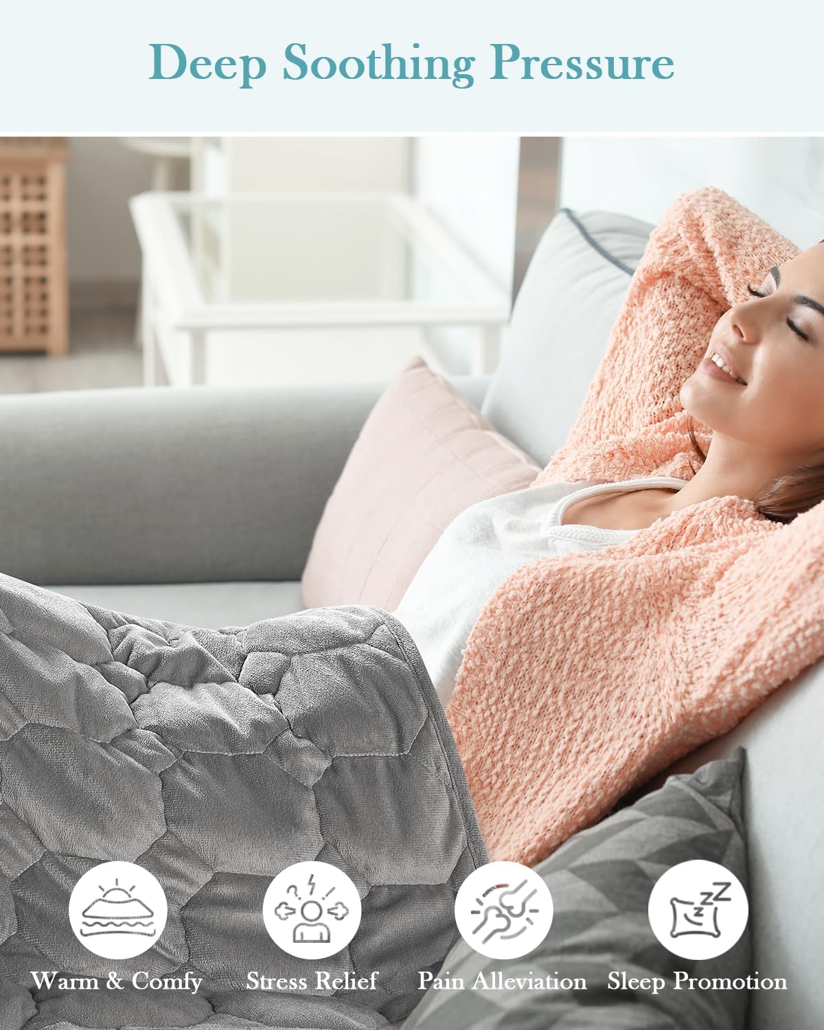 Topblan Weighted Lap Blanket | Grey